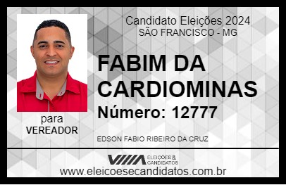 Candidato FABIM DA CARDIOMINAS 2024 - SÃO FRANCISCO - Eleições