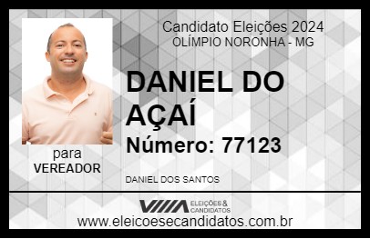 Candidato DANIEL DO AÇAÍ 2024 - OLÍMPIO NORONHA - Eleições