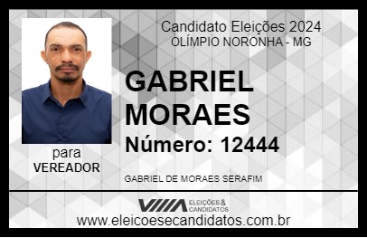 Candidato GABRIEL MORAES 2024 - OLÍMPIO NORONHA - Eleições