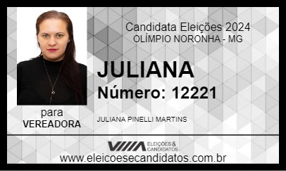 Candidato JULIANA 2024 - OLÍMPIO NORONHA - Eleições