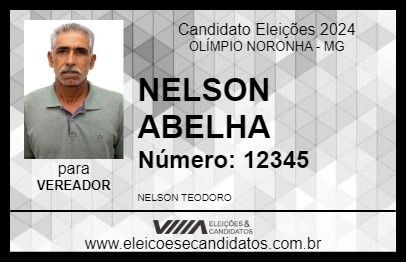 Candidato NELSON ABELHA 2024 - OLÍMPIO NORONHA - Eleições