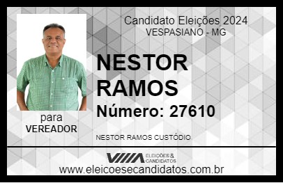 Candidato NESTOR RAMOS 2024 - VESPASIANO - Eleições