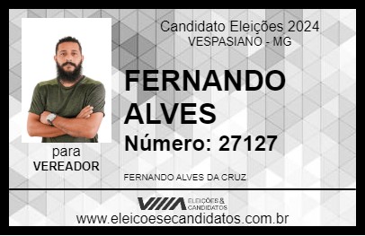 Candidato FERNANDO ALVES 2024 - VESPASIANO - Eleições