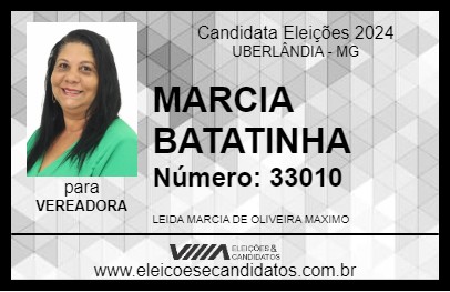 Candidato MARCIA BATATINHA 2024 - UBERLÂNDIA - Eleições