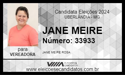 Candidato JANE MEIRE 2024 - UBERLÂNDIA - Eleições