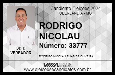 Candidato RODRIGO NICOLAU 2024 - UBERLÂNDIA - Eleições