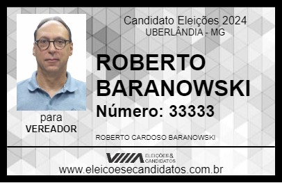 Candidato ROBERTO BARANOWSKI 2024 - UBERLÂNDIA - Eleições