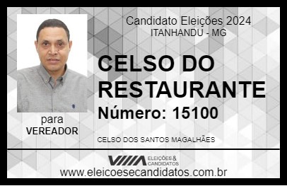 Candidato CELSO DO RESTAURANTE 2024 - ITANHANDU - Eleições