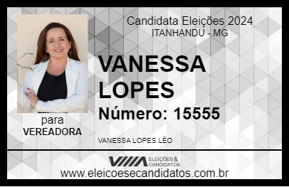 Candidato VANESSA LOPES 2024 - ITANHANDU - Eleições