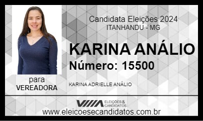 Candidato KARINA  ANÁLIO 2024 - ITANHANDU - Eleições