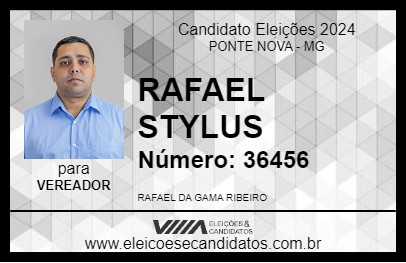 Candidato RAFAEL STYLUS 2024 - PONTE NOVA - Eleições