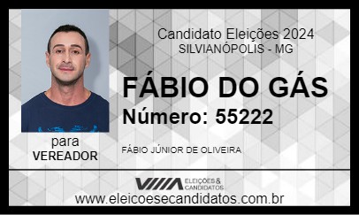 Candidato FÁBIO DO GÁS 2024 - SILVIANÓPOLIS - Eleições