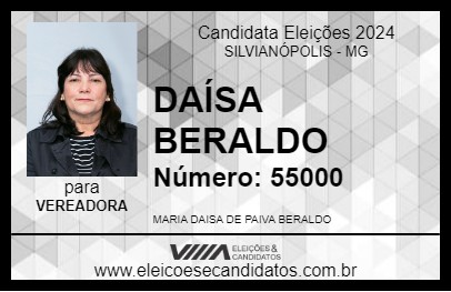 Candidato DAÍSA BERALDO 2024 - SILVIANÓPOLIS - Eleições