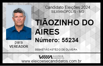 Candidato TIÃOZINHO DO AIRES 2024 - SILVIANÓPOLIS - Eleições