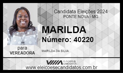 Candidato MARILDA 2024 - PONTE NOVA - Eleições