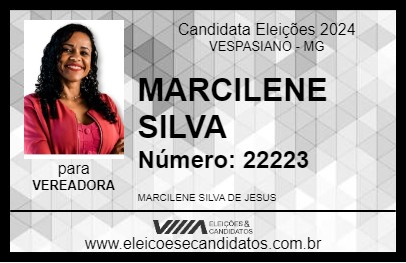 Candidato MARCILENE SILVA 2024 - VESPASIANO - Eleições