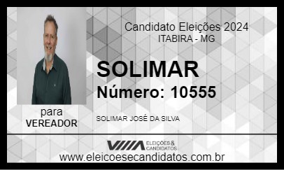 Candidato SOLIMAR 2024 - ITABIRA - Eleições