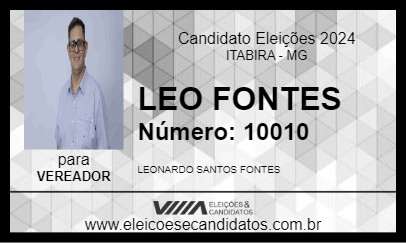 Candidato LEO FONTES 2024 - ITABIRA - Eleições