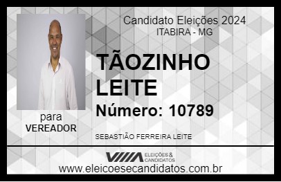 Candidato TÃOZINHO LEITE 2024 - ITABIRA - Eleições