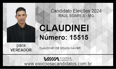 Candidato CLAUDINEI 2024 - RAUL SOARES - Eleições