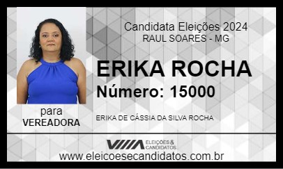 Candidato ERIKA ROCHA 2024 - RAUL SOARES - Eleições