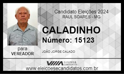 Candidato CALADINHO 2024 - RAUL SOARES - Eleições