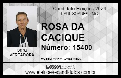 Candidato ROSA DA CACIQUE 2024 - RAUL SOARES - Eleições