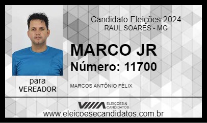 Candidato MARCO JR 2024 - RAUL SOARES - Eleições