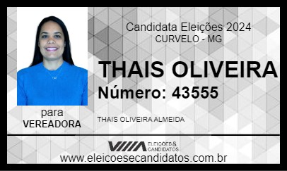 Candidato THAIS OLIVEIRA 2024 - CURVELO - Eleições