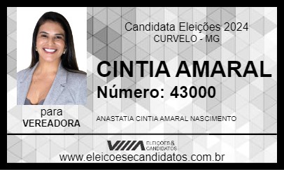 Candidato CINTIA AMARAL 2024 - CURVELO - Eleições