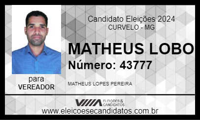 Candidato MATHEUS LOBO 2024 - CURVELO - Eleições