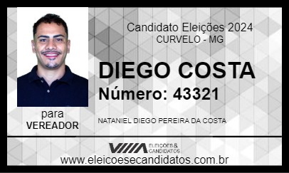 Candidato DIEGO COSTA 2024 - CURVELO - Eleições