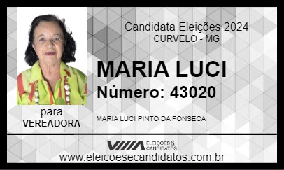 Candidato MARIA LUCI 2024 - CURVELO - Eleições