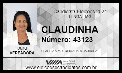 Candidato CLAUDINHA 2024 - ITINGA - Eleições