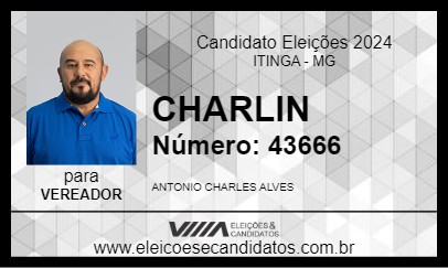 Candidato CHARLIN 2024 - ITINGA - Eleições