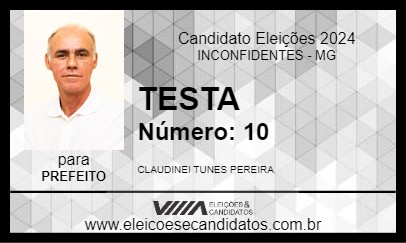 Candidato TESTA 2024 - INCONFIDENTES - Eleições