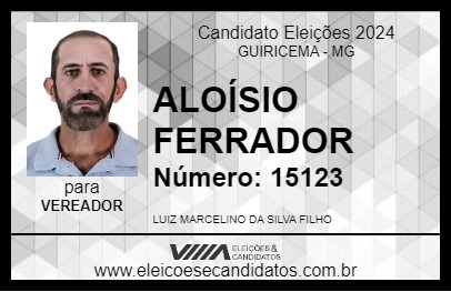 Candidato ALOÍSIO FERRADOR 2024 - GUIRICEMA - Eleições