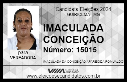 Candidato IMACULADA CONCEIÇÃO 2024 - GUIRICEMA - Eleições