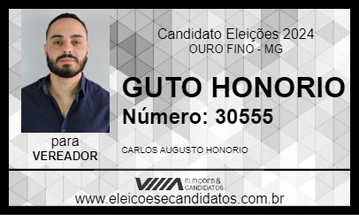 Candidato GUTO HONORIO 2024 - OURO FINO - Eleições