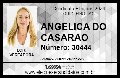 Candidato ANGELICA DO CASARAO 2024 - OURO FINO - Eleições