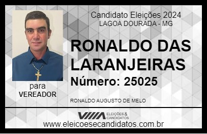 Candidato RONALDO DAS LARANJEIRAS 2024 - LAGOA DOURADA - Eleições