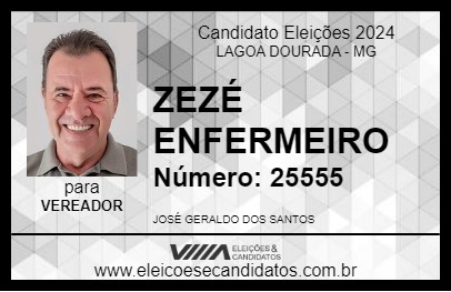 Candidato ZEZÉ ENFERMEIRO 2024 - LAGOA DOURADA - Eleições