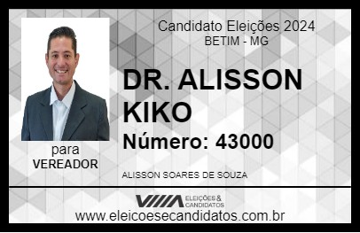 Candidato DR. ALISSON KIKO 2024 - BETIM - Eleições