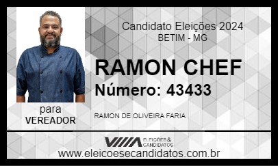 Candidato RAMON CHEF 2024 - BETIM - Eleições