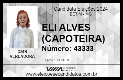 Candidato ELI  ALVES (CAPOTEIRA) 2024 - BETIM - Eleições