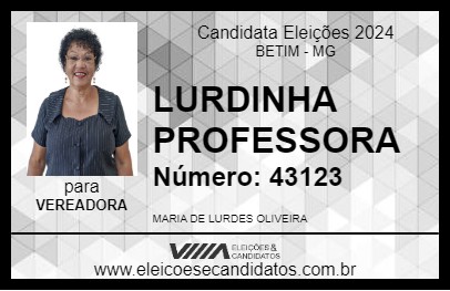 Candidato LURDINHA PROFESSORA 2024 - BETIM - Eleições