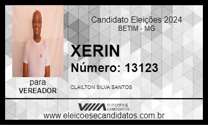 Candidato XERIN 2024 - BETIM - Eleições