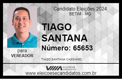 Candidato TIAGO SANTANA 2024 - BETIM - Eleições