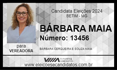 Candidato BÁRBARA MAIA 2024 - BETIM - Eleições