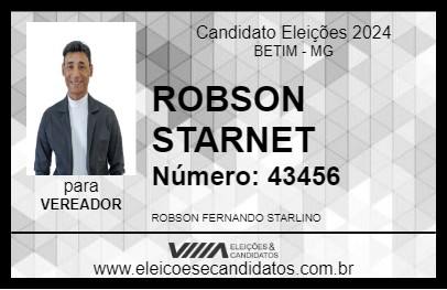 Candidato ROBSON STARNET 2024 - BETIM - Eleições